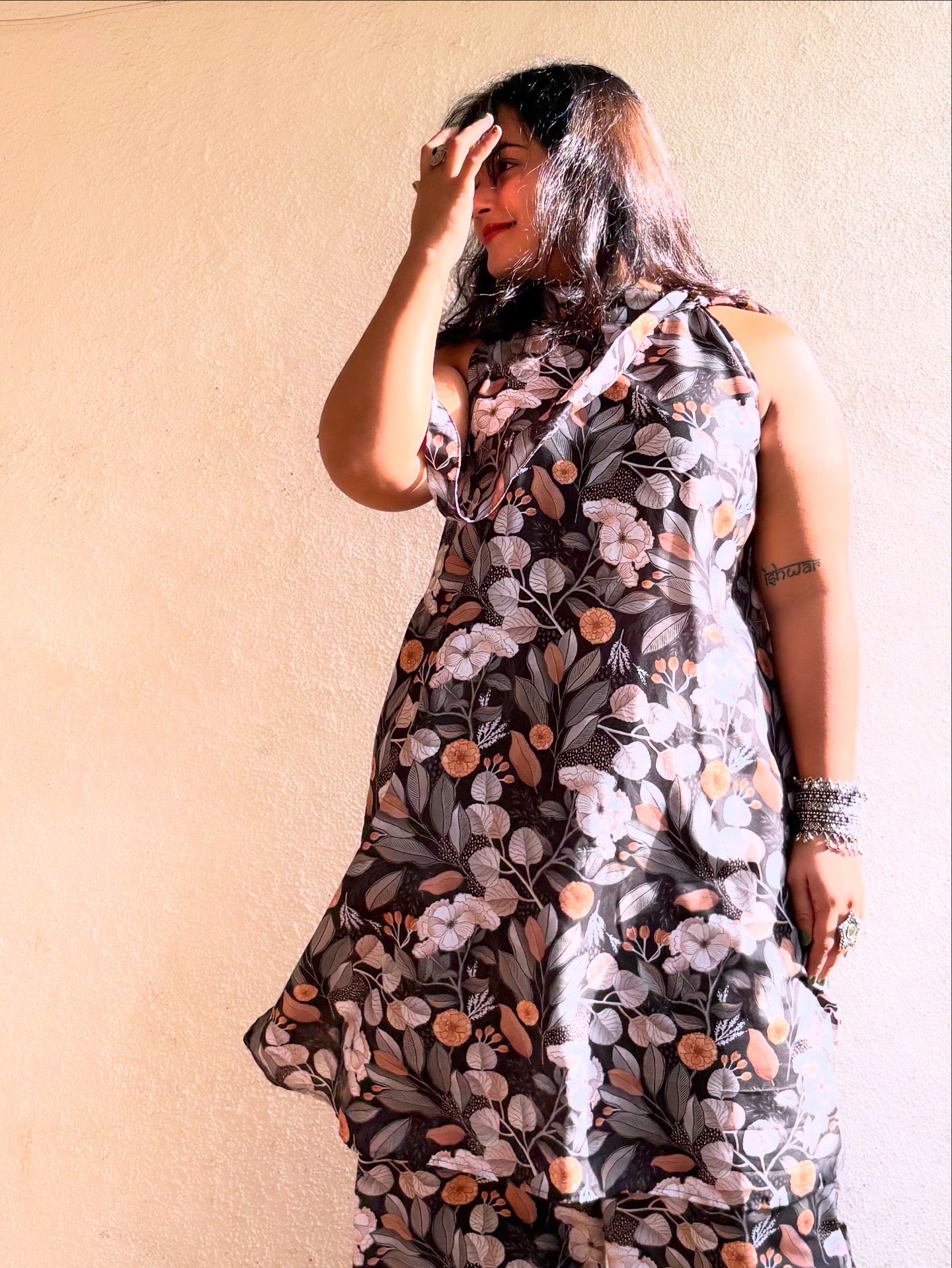 Black Flora Co-ord Set