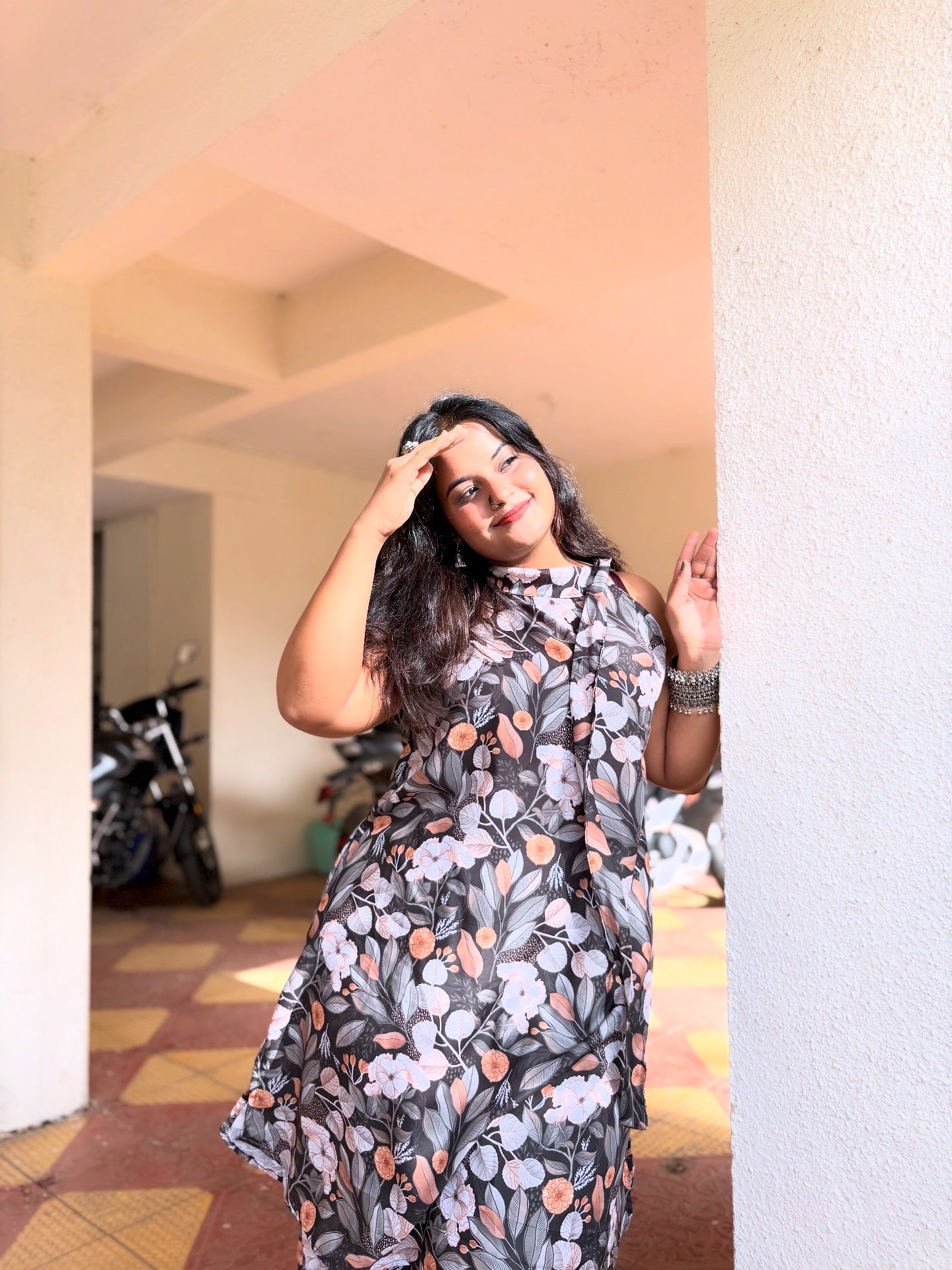 Black Flora Co-ord Set